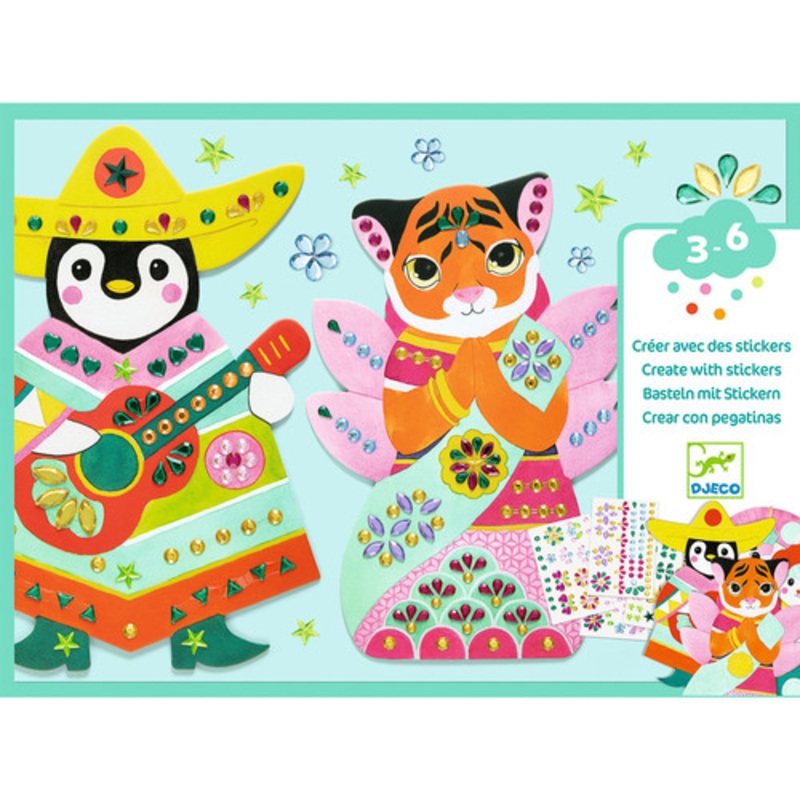 "Djeco - Rhinestones and Collage Sticker Set"
