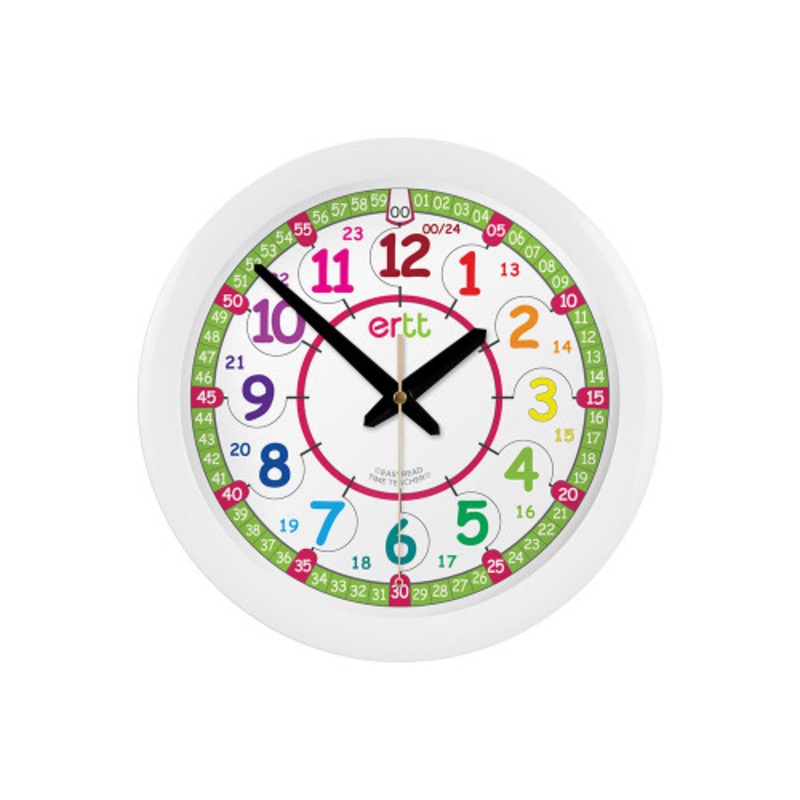 "EasyRead Time Teacher: 12/24 Hour Clock - Rainbow Face"
