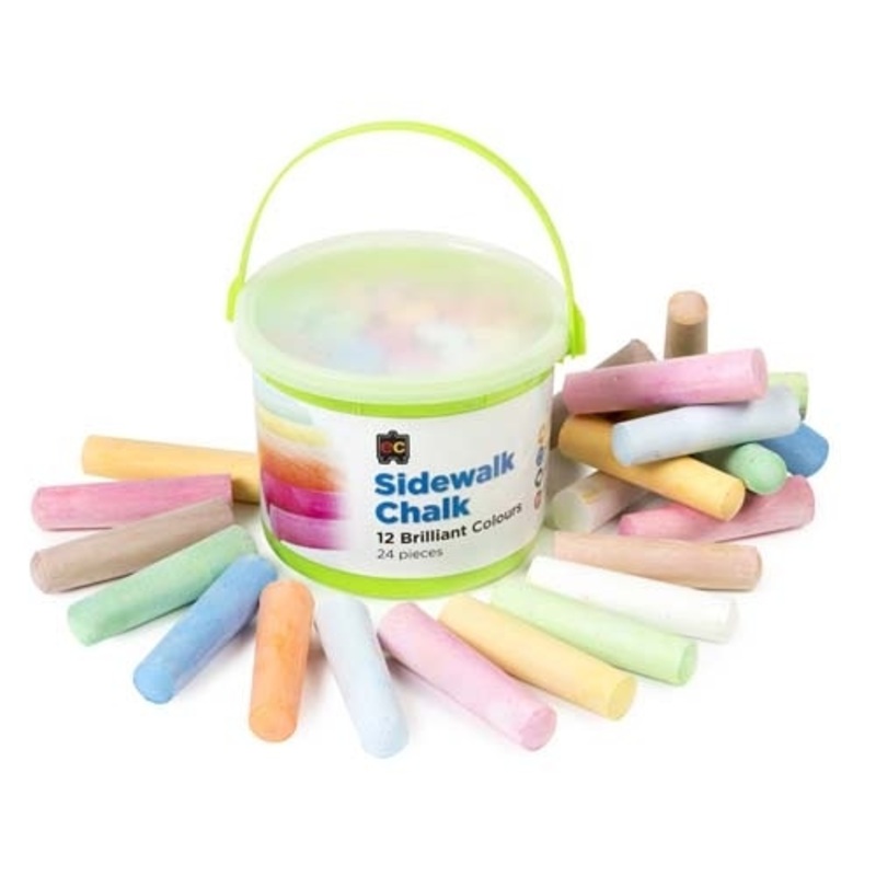 "Educational Colours - Chalk-Sidewalk Bucket (24 Pieces)"