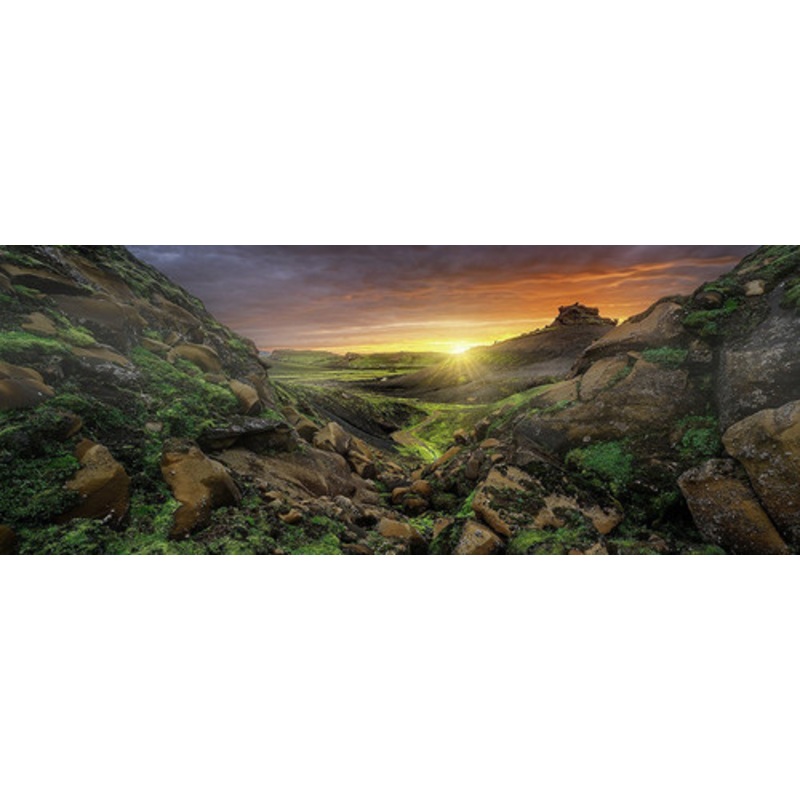 "Ravensburger 1000pc Panorama- Nature Edition No.12 Sun over Iceland Puzzle"
