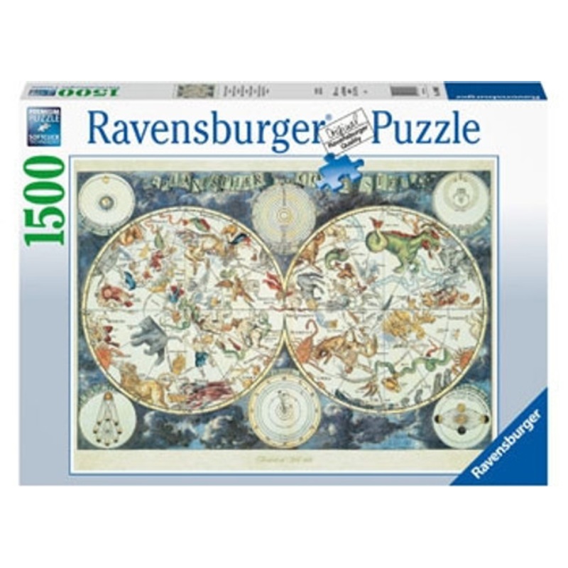 "Ravensburger 1500pc - World Map of Fantastic Beasts Puzzle **Minor Box Damage**"