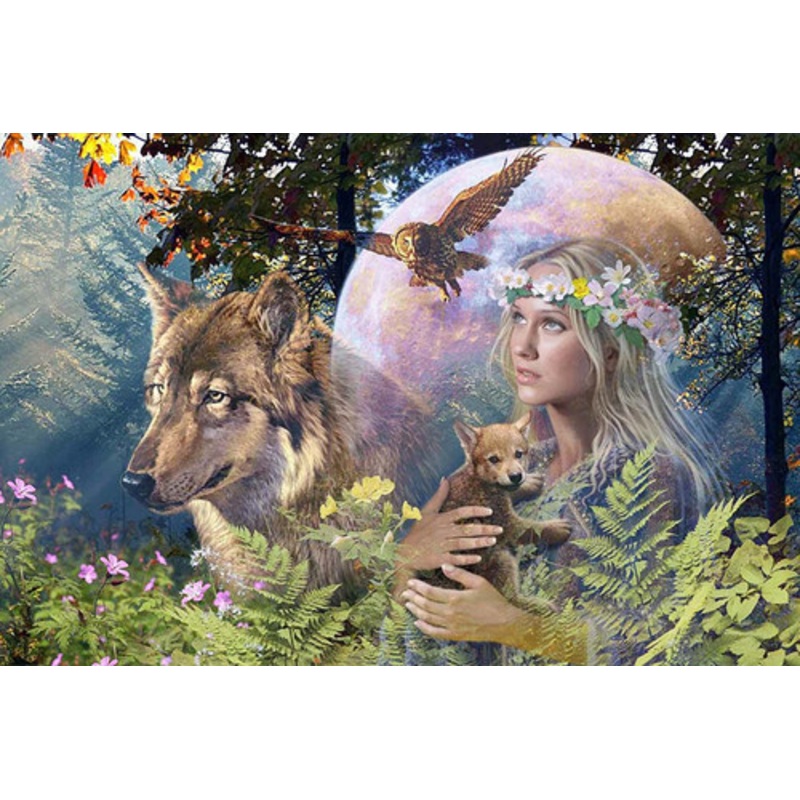 "Ravensburger 3000pc - Lady of the Forest Puzzle Puzzle"