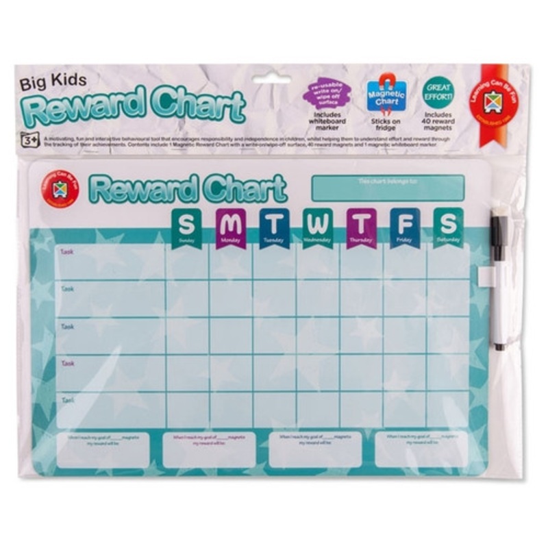 "Learning Can Be Fun - Big Kids Reward Chart"