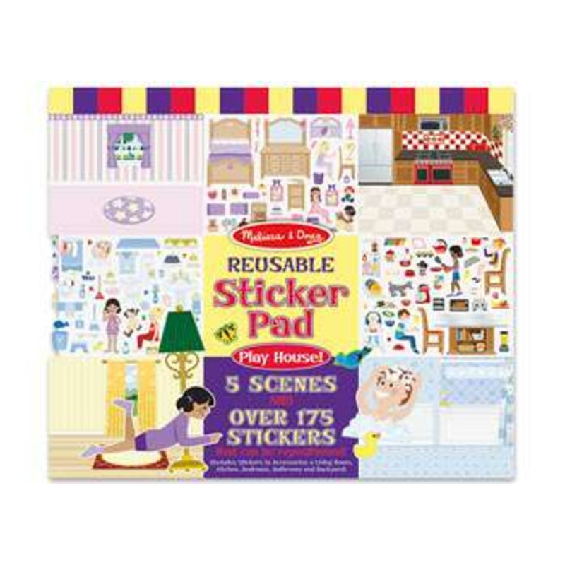 "Melissa & Doug- Reusable Sticker Pad- Play House"