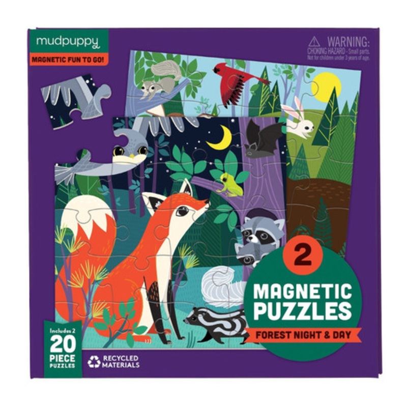 "Mudpuppy - Forest Night & Day Magnetic Puzzles (Pack of 2)"