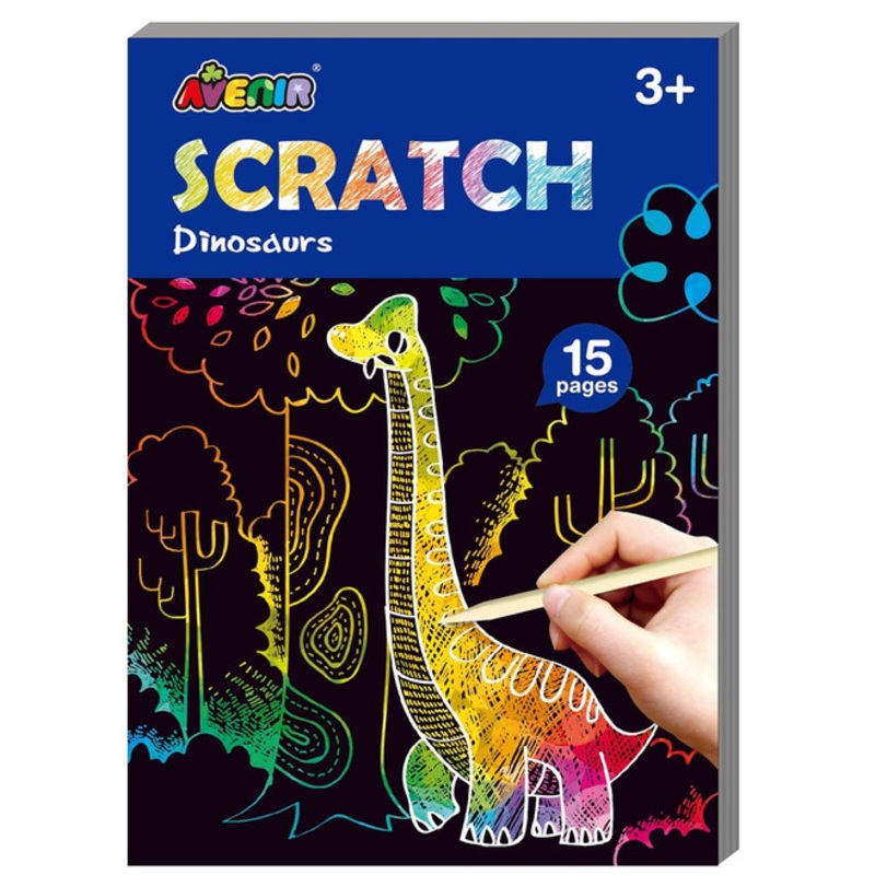 "Avenir - Mini Scratch Book - Dinosaurs"