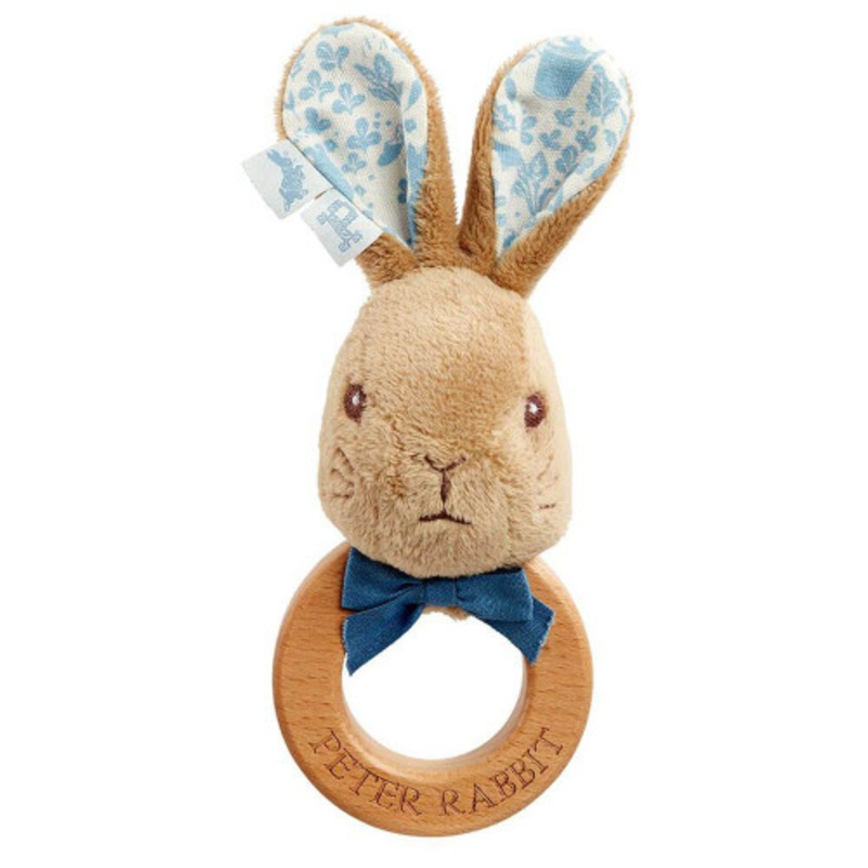 "Beatrix Potter - Signature Wooden Ring Rattle - Peter Rabbit"