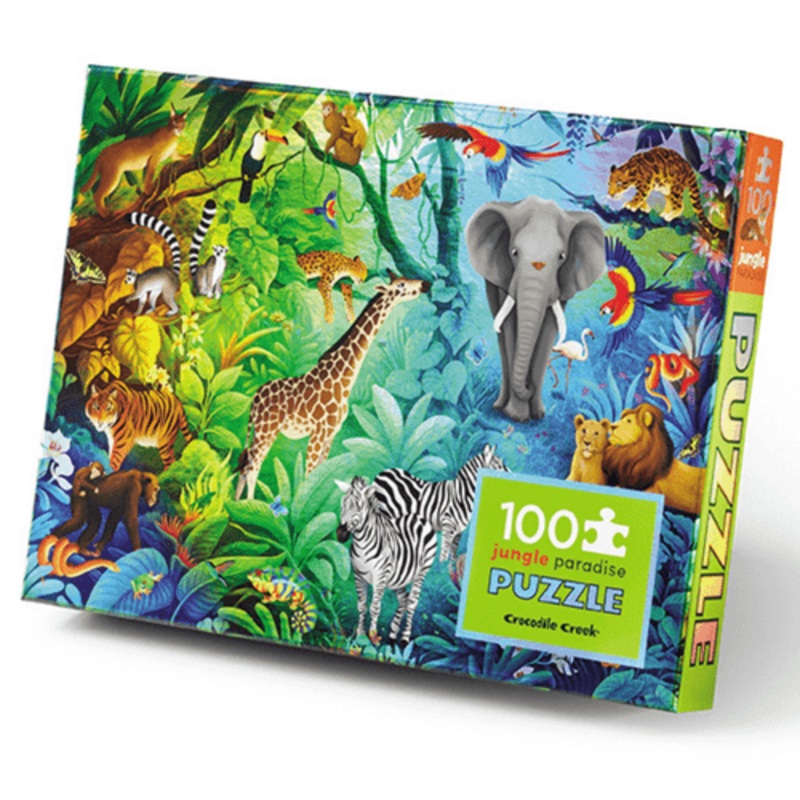 "Crocodile Creek 100pc Holographic Puzzle - Jungle Paradise"