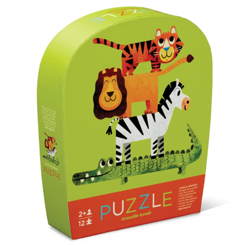 "Crocodile Creek - 12pc Mini Puzzle - Jungle Friends"