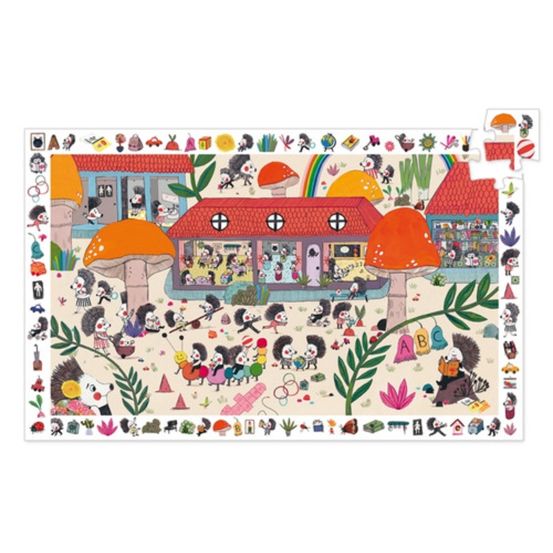 "Djeco - Hedgehog School Observation Puzzle - 35pc"