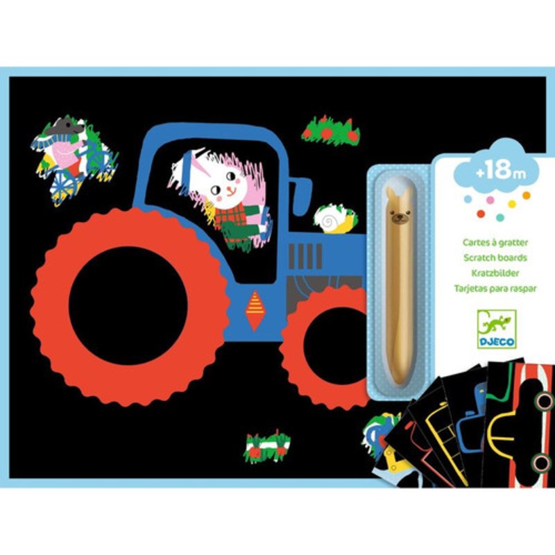 "Djeco - Learning About Vehicles Scratch Cards"