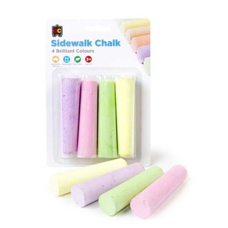 "Educational Colours - Chalk-Sidewalk Fluoro 4pcs"