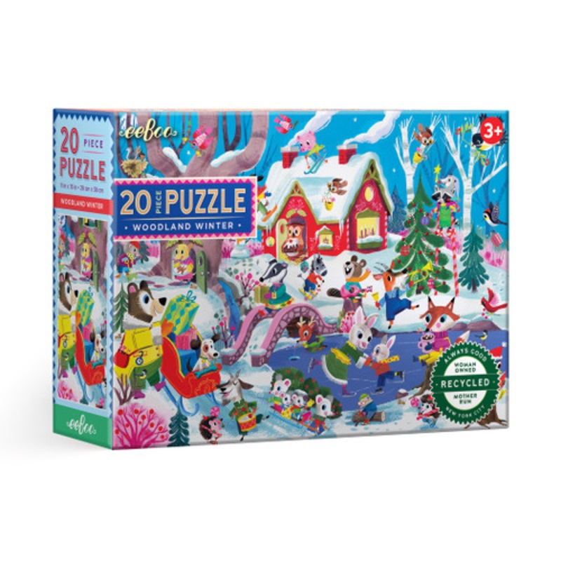 "eeBoo 20pc - Woodland Winter Puzzle"