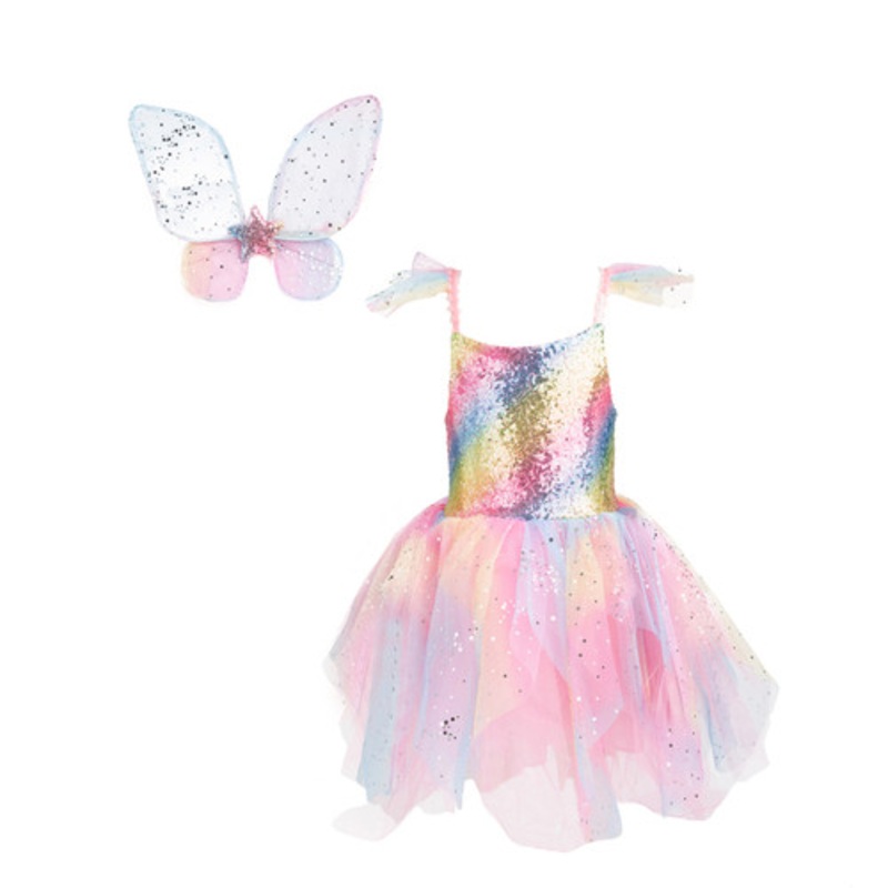 "Great Pretenders - Rainbow Fairy Dress with Wings"