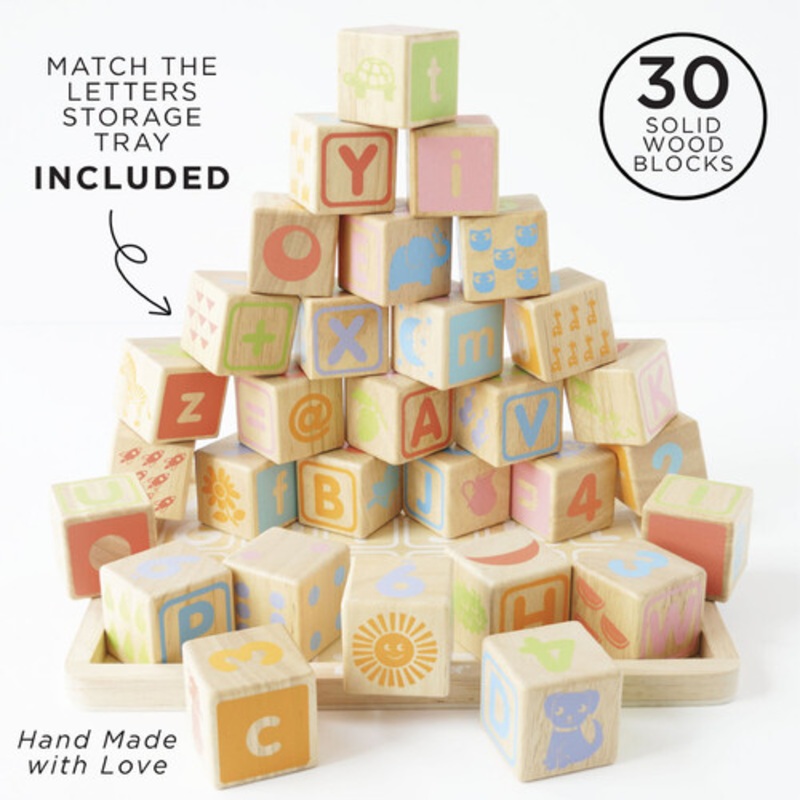 "Le Toy Van - Petilou ABC Wooden Blocks 30pc"
