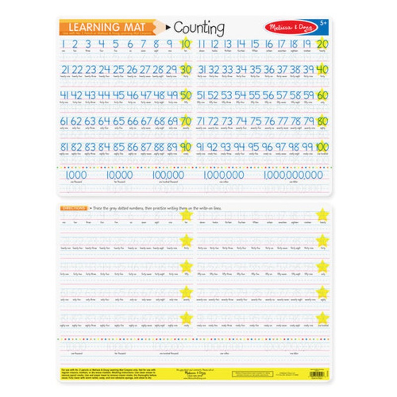 "Melissa & Doug - Counting to 100 Write-A-Mat"