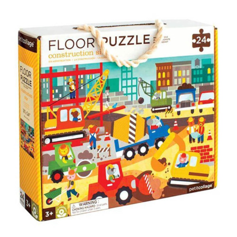 "Petit Collage - Construction Site Floor Puzzle 24pc"