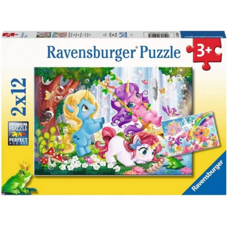 "Ravensburger 2x12pc - Unicorns at Play Puzzle"