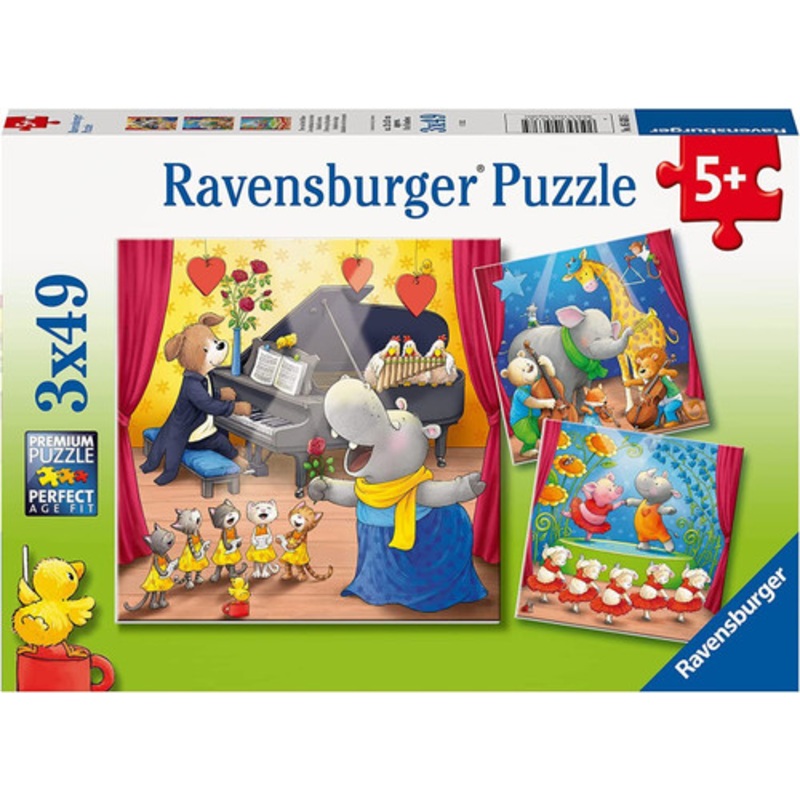 "Ravensburger 3x49pc - Animals on stage Puzzle"