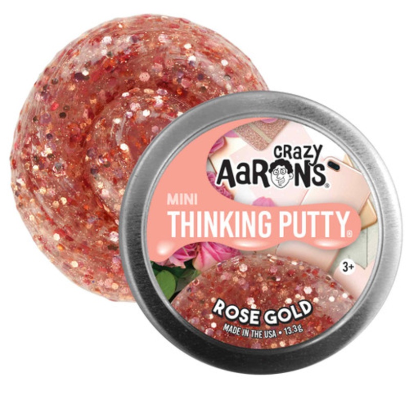 "Crazy Aaron's Mini Thinking Putty - Rose Gold 2" Tin"