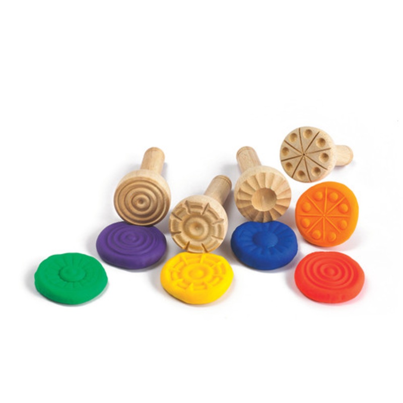 "edx Education - Wooden Dough Stampers Set of 4"
