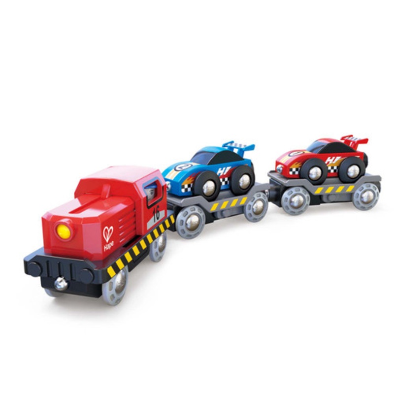 "Hape Race Car Transporter"