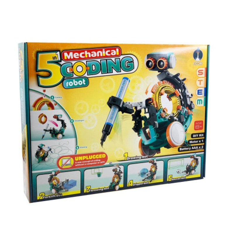 "Johnco - 5-in-1 Mechanical Coding Robot"