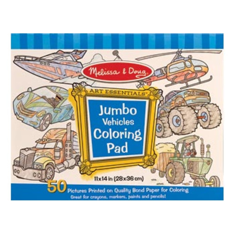 "Melissa & Doug- Jumbo Colouring Pad - Vehicles"