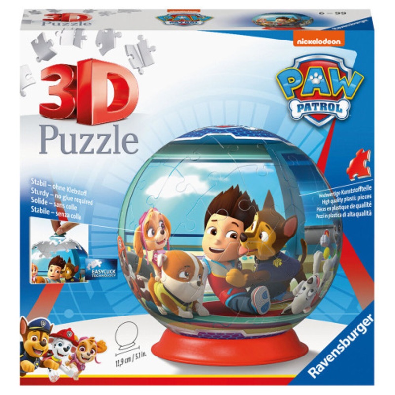 "Ravensburger 72pc - 3D Puzzleball Paw Patrol Puzzle"