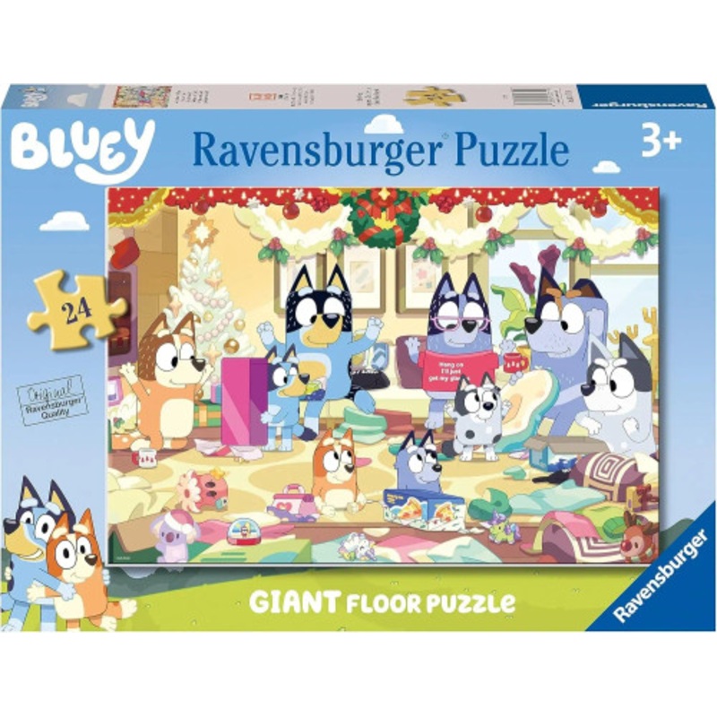 "Ravensburger  Puzzle -  Bluey Christmas Giant floor 24pc"