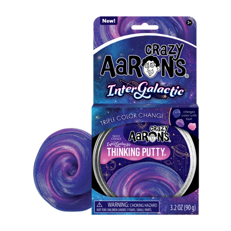 "Crazy Aaron's Triple Colour Change Thinking Putty - Intergalactic 4" Tin"