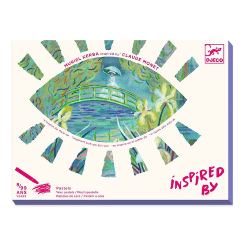 "Djeco - Inspired by Water Lily Pond-Claude Monet - Wax Crayons"