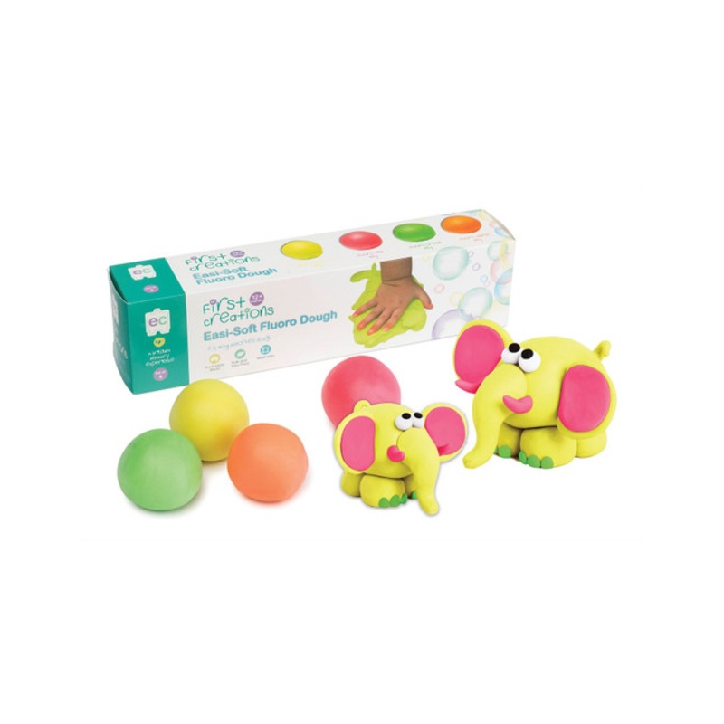 "Educational Colours First Creations - Easi-Soft Fluoro Dough Set of 4"