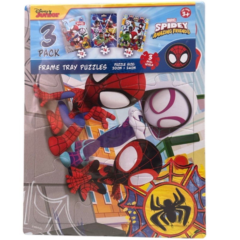 "Marvel Spidey & Friends Frame Tray Puzzles - 3 Pack"