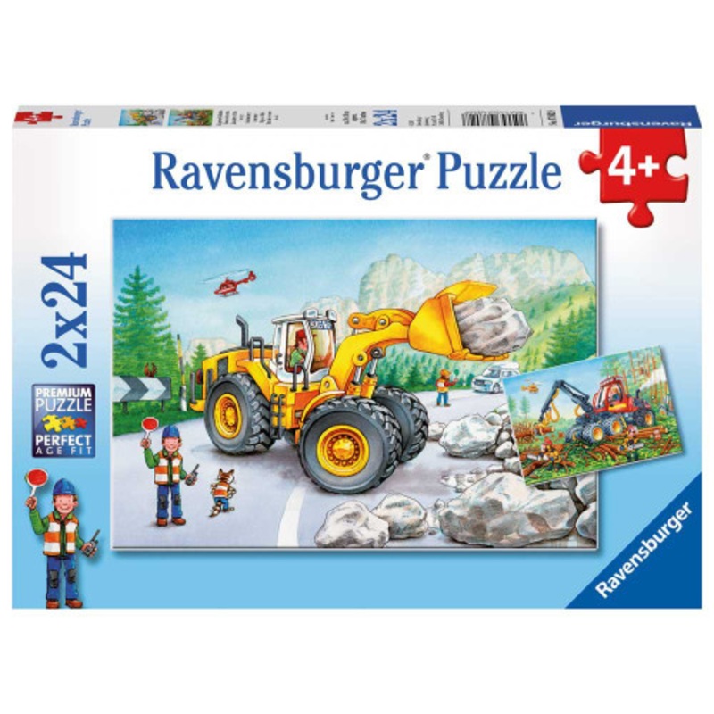 "Ravensburger 2x24pc - Diggers At Work Puzzle"