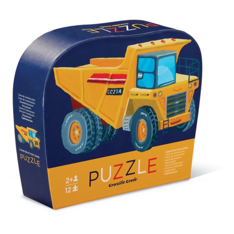 "Crocodile Creek - 12 piece Mini Puzzle - Construction *Minor Dent in Corner of Box*"