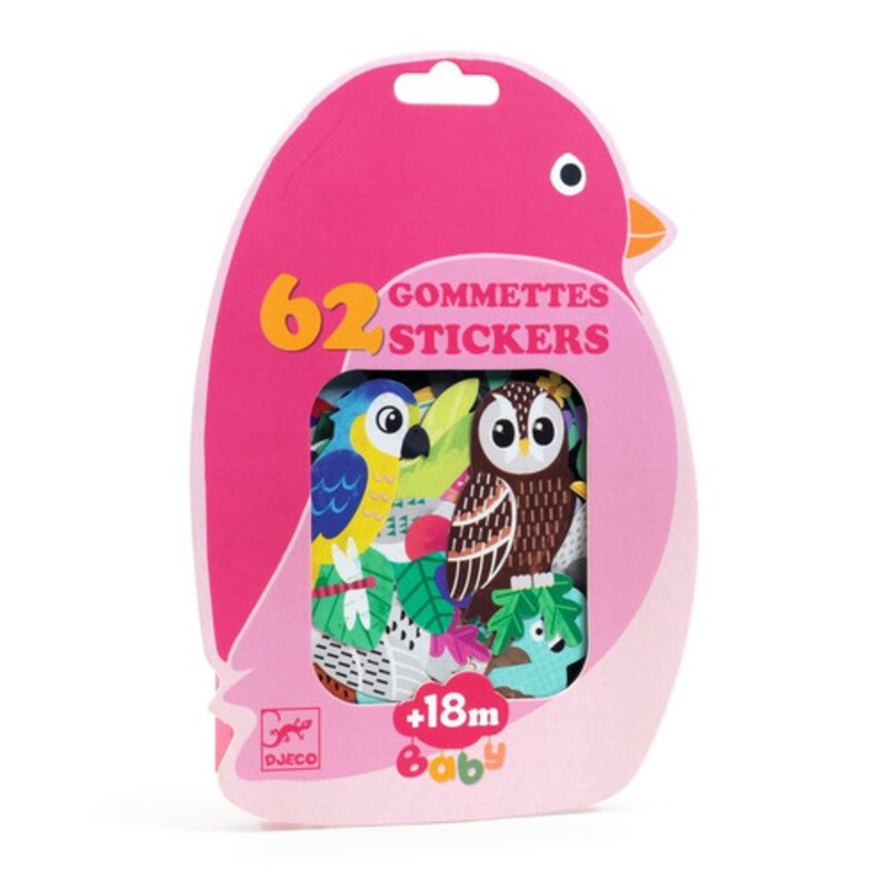 "Djeco - Birds 62 Sticker Set"