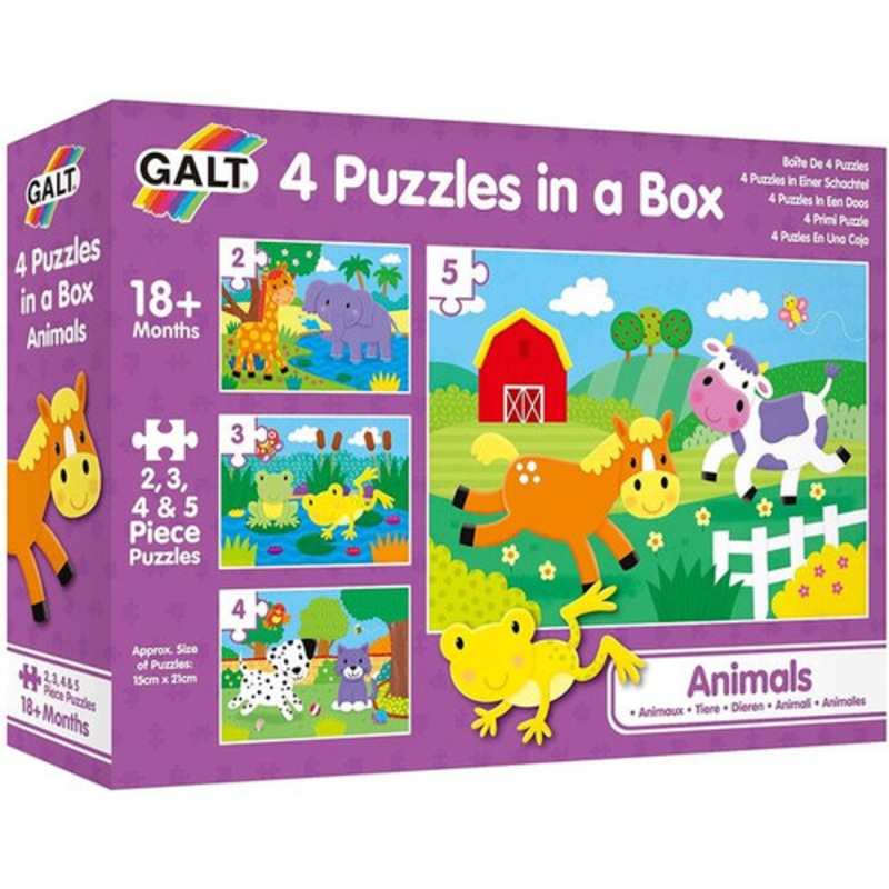 "Galt - Four Puzzles In A Box - Animals"