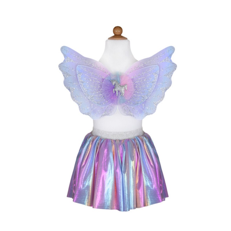 "Great Pretenders - Pastel Magical Unicorn Skirt & Wings (size 4-6)"