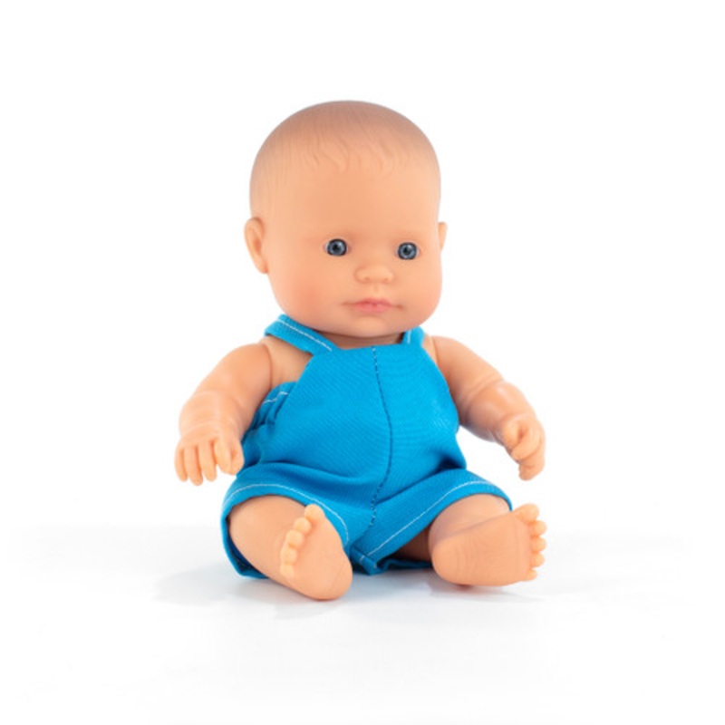 "Miniland Doll 21cm - My Friends & Me - Caucasian Boy Baby Doll"