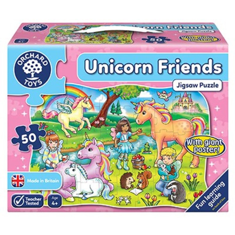 "Orchard Toys - Unicorn Friends Jigsaw Puzzle & Poster 50 pieces"