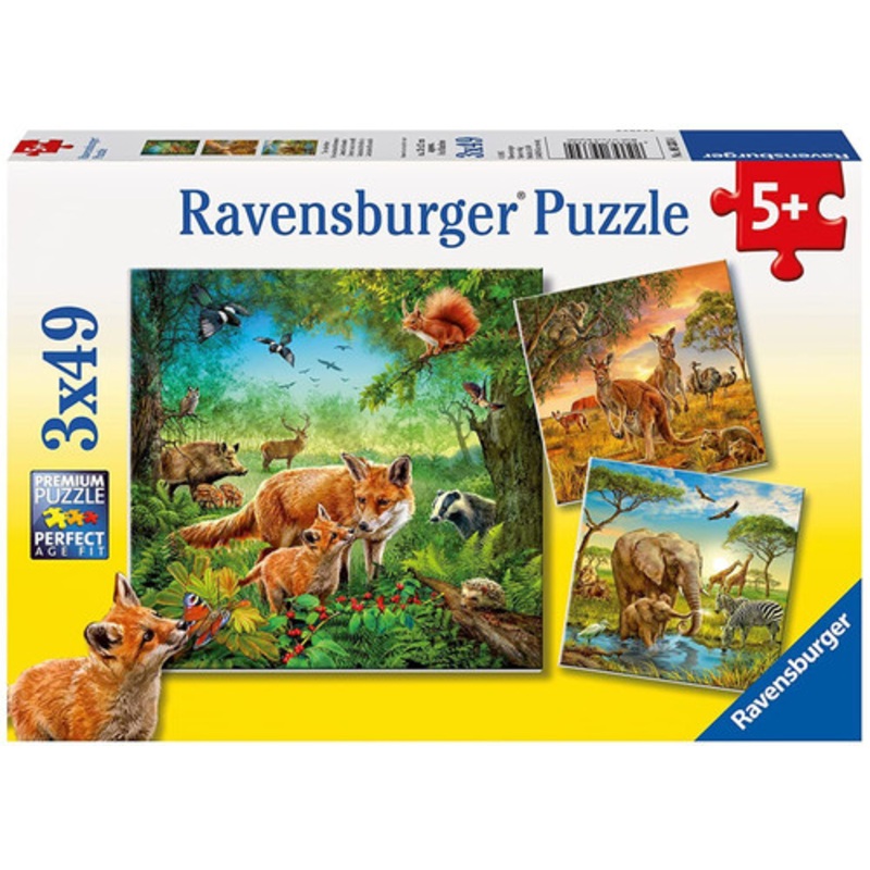 "Ravensburger 3x49pc - Animals of the Earth Puzzle"