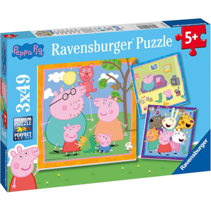 "Ravensburger 3x49pc- Peppa's Family & Friends Puzzle"