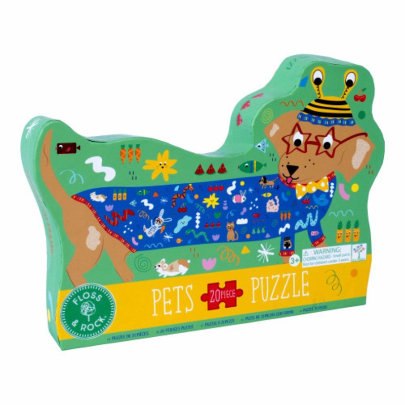 "Floss & Rock 20pc - Shaped Jigsaw Puzzle Pets"