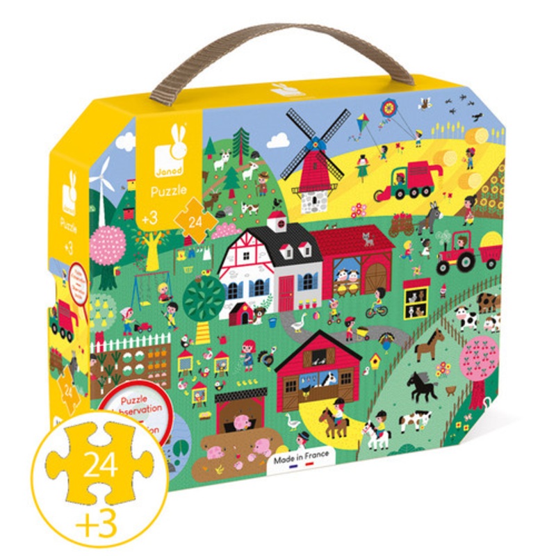 "Janod - Farm Observation Puzzle  24pc"