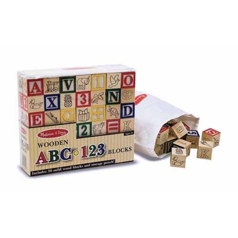 "Melissa & Doug - Wooden ABC/123 Blocks"