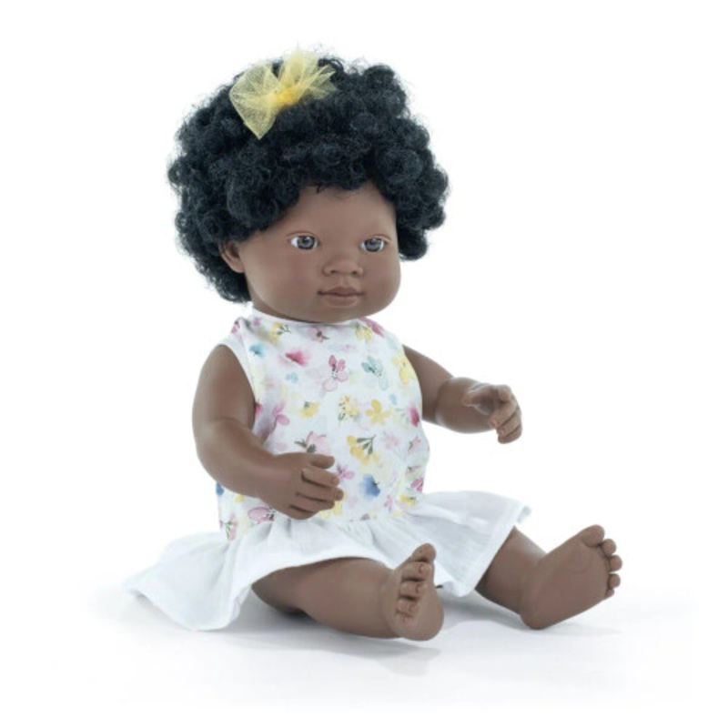 "Miniland Doll 38cm - My Friends & Me - African Girl Baby Doll"
