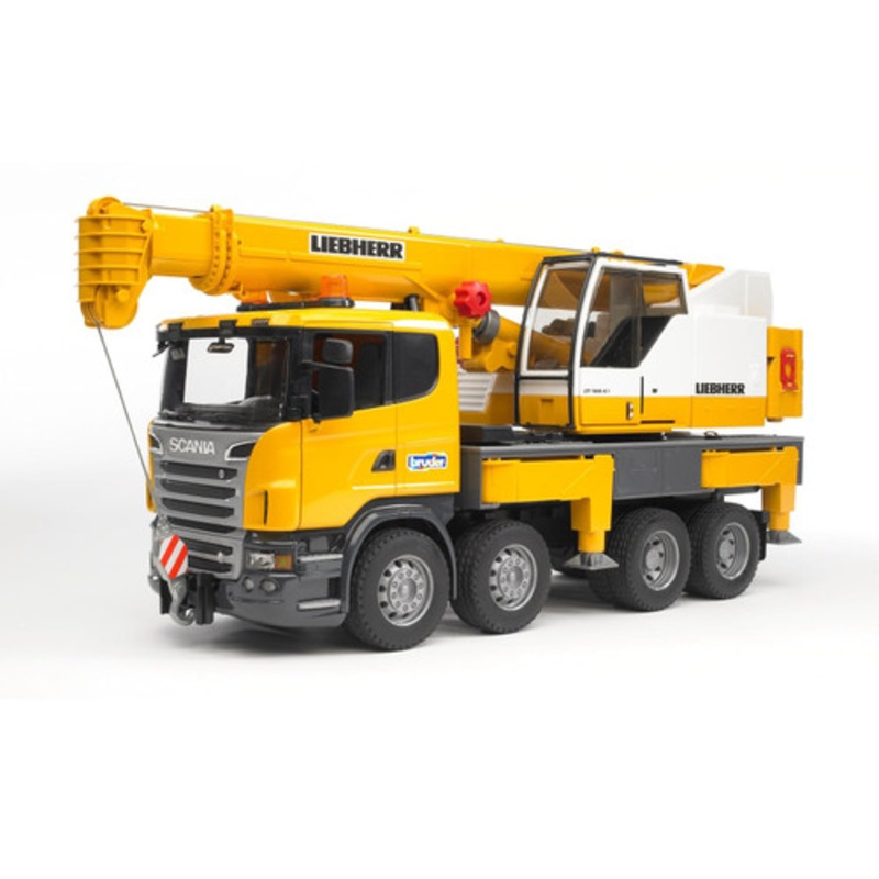 "Bruder - Scania R-Series Liebherr Crane Truck with Light and Sound Module *Box Damage*"