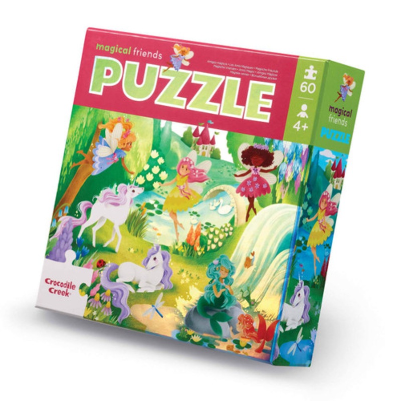 "Crocodile Creek - Foil Puzzle 60pc - Magical Friends"