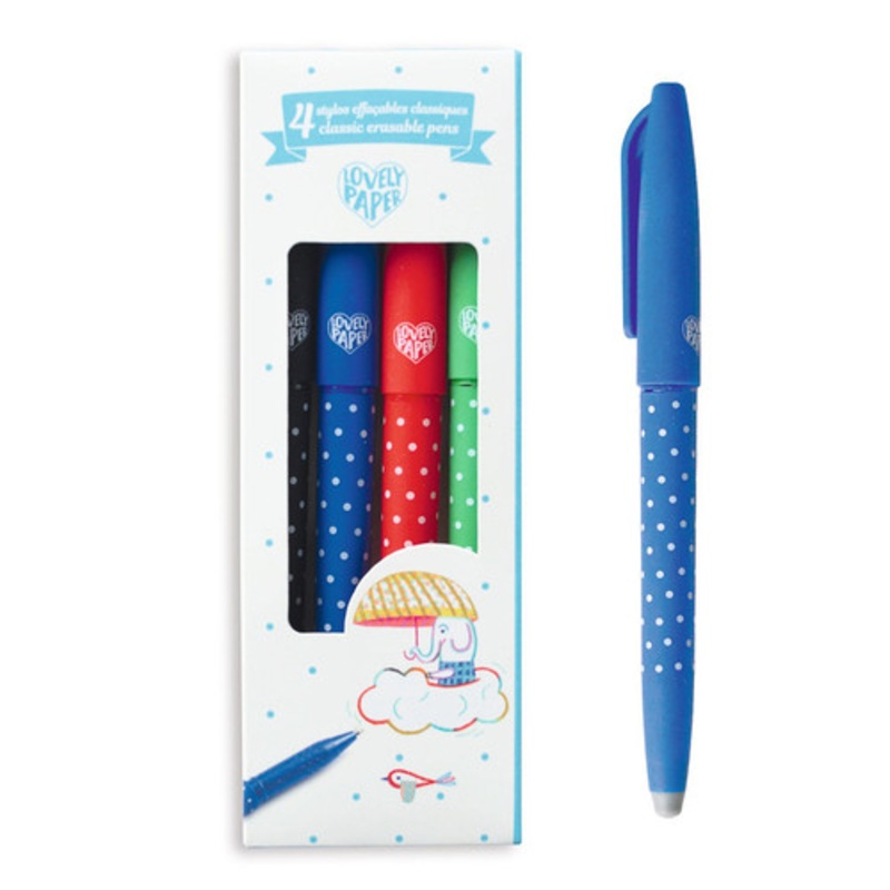 "Djeco - 4 Classic Erasable Pens"
